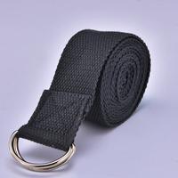 Perlengkapan Kebugaran Tali Yoga Katun Poliester Tali Peregangan Sabuk Yoga Lebar 38mm Sabuk Tali Yoga