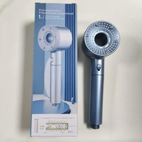 Pommeau de douche ABS à 5 vitesses à décharge sous pression Trous de buse en silicone Filtre en coton Débit d'eau lisse