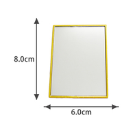 Metal Framed Square Single-Sided Magnifying Personalized Vanity Mirror Clear Reflection Portable Desktop Cosmetic Makeup for