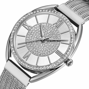 Montre en cristal tendance pour femme, montre de luxe pour femme, montre-bracelet en acier à quartz avec diamants, pour les occasions professionnelles - Product Image 2