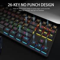 Profesional 87-kunci RGB LED Real mekanik Keyboard K550 USB 2.0 Backlit Desktop OEM Guangdong kabel tombol untuk PC kotak warna