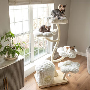 XIANGLONG pasokan pabrik furnitur kayu kucing, pohon kucing mewah Modern desain baru dengan hadiah Sisal berkelanjutan untuk kucing - Product Image 1