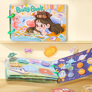 Libro de pasta silencioso educativo para niños, libros ocupados, juego de pegatinas hecho a mano para bebés, juguetes de aprendizaje Montessori para niños y niñas - Product Image 2