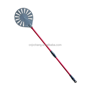 <span class=keywords><strong>Pala</strong></span> de <span class=keywords><strong>pizza</strong></span> redonda de aluminio anodizado duro de alta calidad cáscara de torneado <span class=keywords><strong>giratoria</strong></span> perforada con mango de aluminio largo extendido - Product Image 3