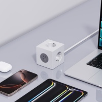 Multiprise intelligente multifonction standard européenne avec prise EU 16A, prise USB, 3 prises AC, charge rapide PD25W, rallonge
