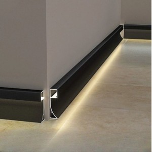 Plinthe en aluminium avec éclairage LED intégré pour cloisons sèches et plaques de plâtre - Product Image 6