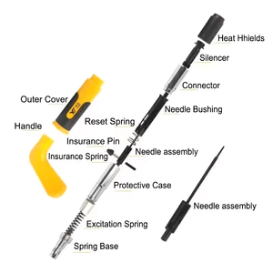 Pistolet à clous compact en acier, mini-outil à rivets <span class=keywords><strong>pour</strong></span> briques, béton, bois, réglage de puissance à trois vitesses, éjection automatique des débris - Product Image 3