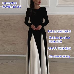 Vestido de Mujer Personalizado, Elegante, Ajustado, Vestido Largo para Mujer, Diseño de Fabricantes de Ropa, Vestidos Casuales para Mujer - Product Image 1
