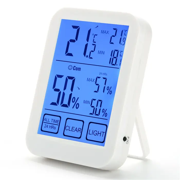 שמור על שליטה בסביבה הפנימית שלך עם מד חום מד לחות דיגיטלי מד טמפרטורה לחות מד בדיקה LCD