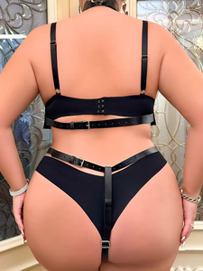 Culottes fines <span class=keywords><strong>en</strong></span> cuir pour femmes, jarretière, maintien ferme, contrainte corporelle pour adultes, tissage ajouré, décoration <span class=keywords><strong>en</strong></span> nœud, taille unique, vente chaude - Product Image 2