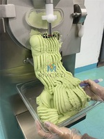 Machine à crème glacée pour restaurant 160L/H grande capacité Machine de congélation horizontale automatisée par lots avec refroidissement par air avec CE/ETL