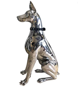 装飾のためのカスタムステンレス犬動物の彫刻 - Product Image 4