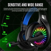 Headset Komputer E-sports Game Bass Berat Bercahaya 7.1 Channel Headphone E-sport dengan Driver 50mm dan Konektor Micro USB