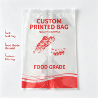 Sachet en plastique PET/PE transparent imprimé en héliogravure, refermable, thermoscellable, pour aliments grillés, produits surgelés, aliments pour animaux de compagnie