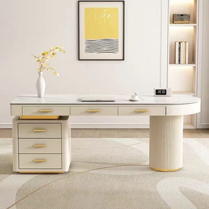 Crème Stijl Licht Luxe Baas Desk Eenvoudige Desktop <span class=keywords><strong>Computer</strong></span> Desk Schoonheid Medische Consultatie Tafel - Product Image 3