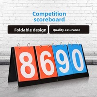 Papan Skor PVC Empat Digit untuk Tenis Meja dengan Penghitung Poin dan Desain Lipat