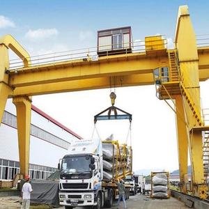 Pont roulant à double poutre robuste conçu pour la construction, doté d'un char à treuil, d'une cabine, d'un enrouleur de câble et d'un écarteur. - Product Image 4