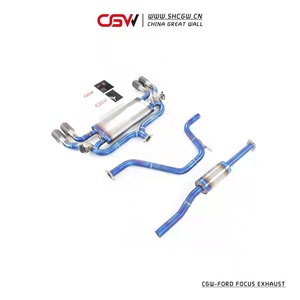 CGW Blue Burnt Titanium Muffler Cat-Back Hệ Thống Xả Cho Ford Focus 1.5T 2021 + Với Giả Mạo Carbon Fiber Exhaust Mẹo - Product Image 2