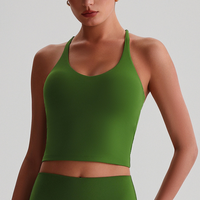 Soutien-gorge de sport sans couture à maintien élevé pour femmes, séchage rapide, respirant, grande taille, type débardeur, bretelles doubles couches