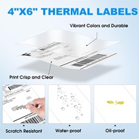 Étiquettes d'expédition thermiques directes de qualité commerciale 100*150mm, adhésif permanent, étiquettes en accordéon pour imprimantes thermiques et colis