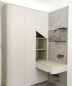 Armario doble de estilo moderno con material de puerta de MDF de diseño en línea para muebles de dormitorio de hogar o hotel para uso en apartamentos - Product Image 4