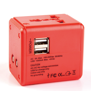 Ce ROHS chứng nhận Durable phổ Thế Giới Du lịch cắm điện với 2USB tường sạc - Product Image 6