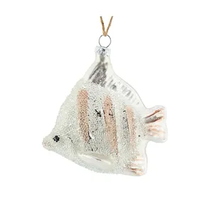Zhengtian Glass Little Fish treo đồ trang trí thủy tinh thủ công quà tặng trang trí Xmas cây Mặt dây chuyền lễ hội trang chủ giáng sinh