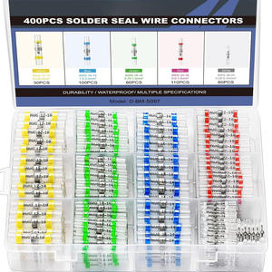 SOPOBY ตัวเชื่อมต่อสายไฟ 400 ชิ้น ปลั๊กวงแหวนกันน้ำแบบหดตัวได้ อะแดปเตอร์พีวีซี - Product Image 2