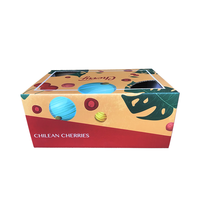Boîte d'emballage d'expédition personnalisée avec logo, en carton ondulé kraft, pliable, pour l'emballage de fruits, boîtes en papier coloré, boîte d'expédition pliable
