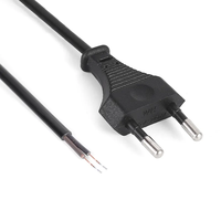 Câble d'alimentation CA européen 0,5 m, connecteur C13 standard IEC 2 broches mâle EU, VDE, 10 A 250 V