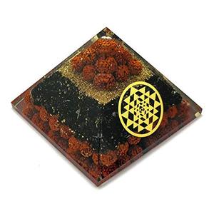 Pirámide de Orgón con Piedras Preciosas Negras, Cristal Tallado, Decoración Curativa, Feng Shui, Adorno para el Hogar - Product Image 1