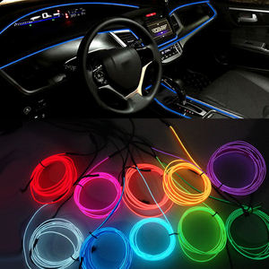 Kit d'éclairage d'ambiance intérieur de voiture, bande lumineuse RGB néon en fibre optique acrylique, accessoires LED, décoration, éclairage d'ambiance - Product Image 4
