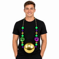 Collier de perles géantes lumineuses LED de 50 pouces pour Mardi Gras, défilés et fêtes