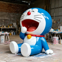 Op maat gemaakte glasvezel cartoon sculptuur grote FRP IP karakter standbeeld weerbestendig buiten winkelcentrum pop art commerciële decoratie