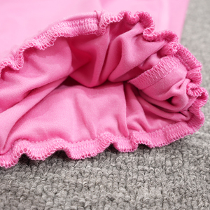 Conjuntos <span class=keywords><strong>de</strong></span> Ropa para Niñas Pequeñas, Color Rosa Fucsia, Top Corto Cruzado con Cuello en V y Manga Larga, Pantalones Cortos Tipo Delfín, Dos Piezas - Product Image 4