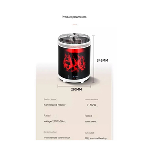 Ventas superiores Bartolini Blue Flame Wall Calentadores de gas Instalación independiente portátil Impermeable Sala de estar Dormitorio Uso Hecho Italia - Product Image 5