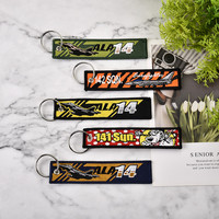 Porte-clés en tissu personnalisé OEM, durable, pour événements, souvenirs, patchs brodés