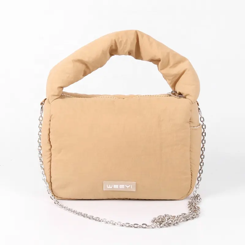 CHANGRONG Sac fourre-tout à bandoulière matelassé en nylon à sangle réglable personnalisé pour femmes