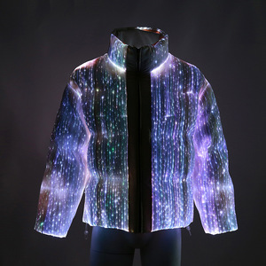 2026 NEW KJ Custom Logo Led <strong>Light</strong> up Led <strong>Puffer</strong> Coat Warm Thick Christmas Gifts High-tech Luminous Unisex Men <strong>Jacket</strong> - Product Image 3