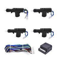 Système de verrouillage central de porte de voiture CL201 avec moteur en cuivre pur 1 Master 3 Kits d'esclaves-Noir