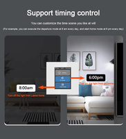 Lanbon L8 7 en 1 LCD panel táctil interruptor WiFi malla inteligente 1 banda 2 Banda 3 banda interruptor compatible con control de voz GOOGLE HOME Alexa Siri