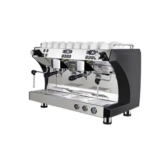 Gemilai-cafetera italiana profesional, semiautomática, 2 grupos, eléctrica, comercial, espresso