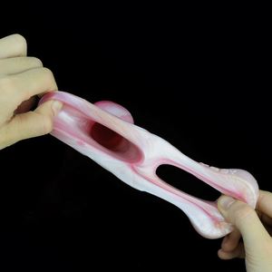 Funda para Pene con Nudo Canino y 2 Testículos, Dildo Anal de Fantasía, Juguetes Sexuales para Hombres, Retrasa la Eyaculación, Producto Erótico - Product Image 4