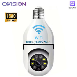Caméra E27 WiFi 1080P <span class=keywords><strong>360</strong></span>° PTZ IP Intérieure avec Audio Bidirectionnel, Carte Mémoire, Objectif Fisheye, Sans Câblage Requis, Caméra pour Animaux de Compagnie - Product Image 1