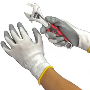 Sarung tangan nilon poliester 3121X 4121X NMSAFETY sarung tangan nitril dapat digunakan kembali Shandong sarung tangan rakitan untuk bekerja