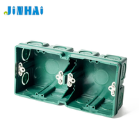 Boîtier électrique JINHAI Gang Box 2, boîte de jonction en PVC vert, boîtier électrique encastré, boîtier en plastique personnalisé