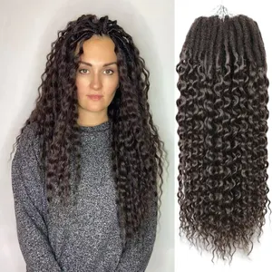 गर्म रूस बिक्री 24 किस्में सिंथेटिक ब्रेडिंग बाल Crochet एफ्रो Braids Dreadlocks के गहरी मोड़ बाल 20 इंच