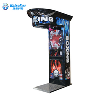 Machine d'arcade interactive de boxe MuchFun à monnayeur, sac de frappe pour test de force, usage commercial, pour adultes, en métal