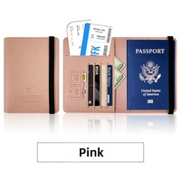 Porte-passeport personnalisé en cuir PU tendance, couleur unie, épaissi, avec plusieurs emplacements pour cartes, housse de voyage, fermeture sans attache, toutes tailles