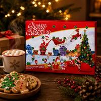 Calendrier de l'Avent Noël 2026 – Compte à rebours 24 jours – Jouet à presser Mochi Squishy anti-stress – Boîte surprise – Cadeau de Noël pour enfants